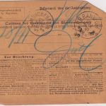 DR - 3x50+20+10 Pfg. K/A Paketkarte (3 Pkte.) KOS Aachen-Burtscheid München 1897