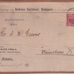DR - 10 Pfg. K/A Drucksache bis 250g (Vds) Charlottenburg - München 1891