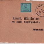 DR - Bückeburg 1892 Frei lt. Avers Nr. 8 (grüner Aufkleber) Streifband n München