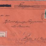 Bayern - 60 Pfg. Ludwig Einschreibebrief Nürnberg 11 - Halle a/S. 1920