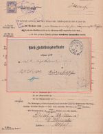 Bayern - Altdorf 1897 Post-Zustellurkunde n. Nürnberg - innen 20 Pfg. Wappen
