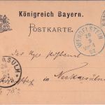 Bayern - Wendelstein 1902 Postsache (Karte)/Unbestellbarkeitsmeldung f. Paket