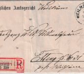 Bayern - Weilheim 1899 Einschreibe-Dienstbrief (Gericht) n. Etting - mit Inhalt