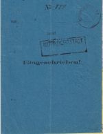Bayern - Behringersmühle 1881 Briefpost-Rückschein m. R-Zettel Sem Nr. 1