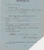 Bayern - Triftern 1898 Rückschein n. Pfarrkirchen