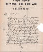 Bayern - München Wolfratshausen 1872 Postsache (Inventarüberprüfung) Inhalt !!