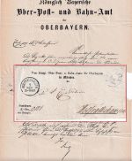 Bayern - München Wolfratshausen 1872 Postsache (Inventarüberprüfung) Inhalt !!