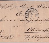 Bayern - Fürth 1880 Dienstbrief "gegen Recepisse" n. Obermichelbach