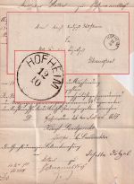 Bayern - Hofheim 12/10 K1 (Type I !!) Dienstbrief n. Schweinfurt ca. 1877
