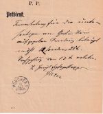 Bayern - München 1874 "Francodefect" Dienstschreiben n. Stein w/Unterfrankatur