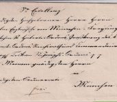 Bayern - Mühldorf 8/7 Fingerhut-K1 Bischofsbrief "Lothar Anselm" n. München 1843