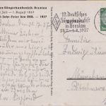 DR - Breslau 12. Dt. Sängerbundesfest 6 Pfg. Privatganzsache Masch.-SST 1937