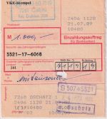 DDR - 50 Pfg. Kunstausstellung Einzahlungsauftrag Calbitz/Oschatz 21.7.89