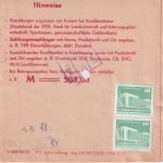 DDR - 30+2x10 Pfg. Aufbau/klein Einzahlungsauftrag Meschwitz/Bautzen 2.3.89