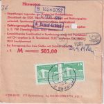 DDR - 70+2x10 Pfg. Aufbau/klein Einzahlungsauftrag Linde/Freiberg 22.9.89