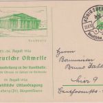 DR - Königsberg OPr. 24. Dt. Ostmesse 5 Pfg. Privat-Ganzsache SST 1936
