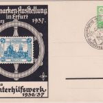 DR - Erfurt WHW-Briefmarken-Ausstellung 5 Pfg. Privat-Ganzsache SST 1937