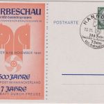 DR - Hannover 300 Jahre Staatl. Post 6 Pfg. Privatganzsache SST 1940