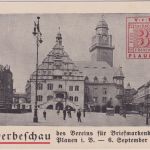 DR - Plauen Werbeschau Verin f. Briemarkenkunde 3 Pfg. Privat-GA ungebraucht