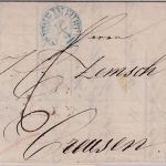 Bayern - Schweinfurt 16/4 blauer Fingerhut-K1 Portobrief n. Creussen 1834