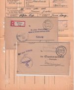 DR - Coburg/Meiningen Frei d. Ablösung Dienstbrief (hin+her) 1943