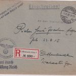 DR - Offenbach 1937 Frei d. Ablösung (Wehrmeldeamt) Ortseinschreibebrief