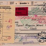 DR - 60+40+2x10 Pfg. Germania Eilpaketkarte i.d. SCHWEIZ Dresden - Zürich 1916