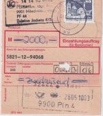 DDR - 80+10 Pfg. Aufbau/klein Einzahlungsauftrag Möschwitz/Plauen 9.10.89