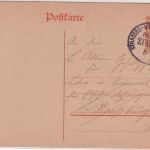 DR - Strassburg Molsheim Schlettstadt Bahnpost Zug926 Ganzsache Nothalten 1917