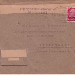 Dt. Bes. Elsass - Kolmar Metzeral Bahnpost Zug 2185 Brief Metzeral 1941
