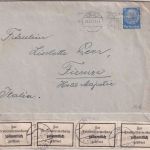 DR - 25 Pfg. Hindenburg Brief n. ITALIEN Wien - Florenz 1´938 Devisenzensur