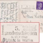 DR - Innsbruck 1942 5. Landesschiessen Masch.werbestpl. Karte n. München