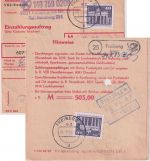 DDR - 2x40 Pfg. Aufbau/klein Einzahlungsauftrag Hohentanne/Freiberg 24.8.89