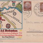 DR - Straubing 1940 KdF-Werbeschau 3 Pfg. Privatganzsache+Zusatz n. Tittling