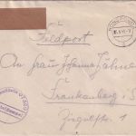 DR - Wongrowitz 1940 Feldpostbrief (Fp.Nr. 07329) n. Frankenberg