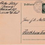 DR - Tammendorf ü. Crossen (Oder) Poststelle I Ganzsache n. Kirchheim 1934