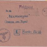 DR - Posen 1944 Masch.werbestpl. "Gauhauptstadt" Feldpostbrief n. Berlin