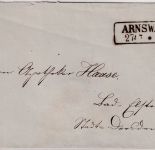 DR - Arnswalde 27/7 nachv. preuss. Ra2 10 Pfg Ganzsache/Brief n. Bad Elster 1877