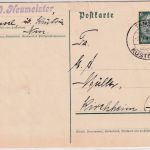 DR - Tamsel ü. Küstrin Poststelle I Ganzsache n. Kirchheim 1936