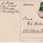DR - Breitenstein ü. Friedeberg (Neum.) Poststelle I Karte n. Kirchheim 1936
