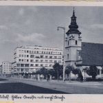 Polen/Westpreussen - Gotenhafen Adolf-Hitler-Str./evang. Kirche sw-AK 1942