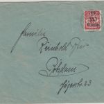 Danzig - 20 Pfg./100 M. Überdruck Plattenfehler ! Brief Langfuhr - Potsdam 1923