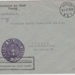 Danzig - Danzig 1932 Ortsbrief/Frei d. Ablösung (Sparkasse)
