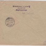 Danzig - 55 Pfg. Wappen u.a. Einschreibebrief n. Halle 7.6.37