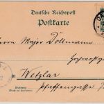 DR - 100 J. Kaiser Wilhelm 5 Pfg. Privatganzsache/Zudruck Danzig - Wetzlar 1897