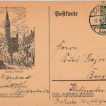 Danzig - 10 Pfg. Wappen Bildganzsache (Rathaus) Zoppot - Buer 1937
