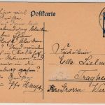 Danzig - 1,25 M. Wappen Ganzsache Langfuhr - Tragheim 8.6.22