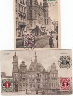 Danzig - Danzig 1 3.5.21 5 versch. bildseitig frankierte Ansichtskarten geprüft