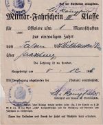 Postgebiet ObOst - Talsen 5.12.18 Militärfahrschein III. Kl. n. Mülhausen/Elsass