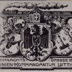 LP Belgien - Lüttich 1916 Weihnachtskarte d. Linien-Kommandantur n. Stuttgart